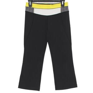 Lululemon Womens Legging Cropped Yoga Athleisure Activewear Pull On Black Size 6